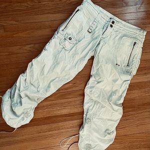 Abercrombie Light Weight Parachute Pants Off White